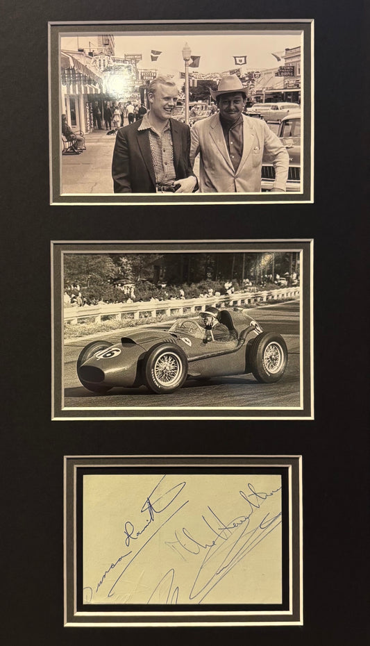 Mike Hawthorn, Duncan Hamilton, Formula One Legends, Hand Signed Card Presentation & COA