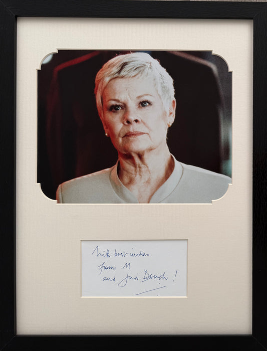 Dame Judi Dench, 007 'M' James Bond Actress, Hand Signed Photo & COA