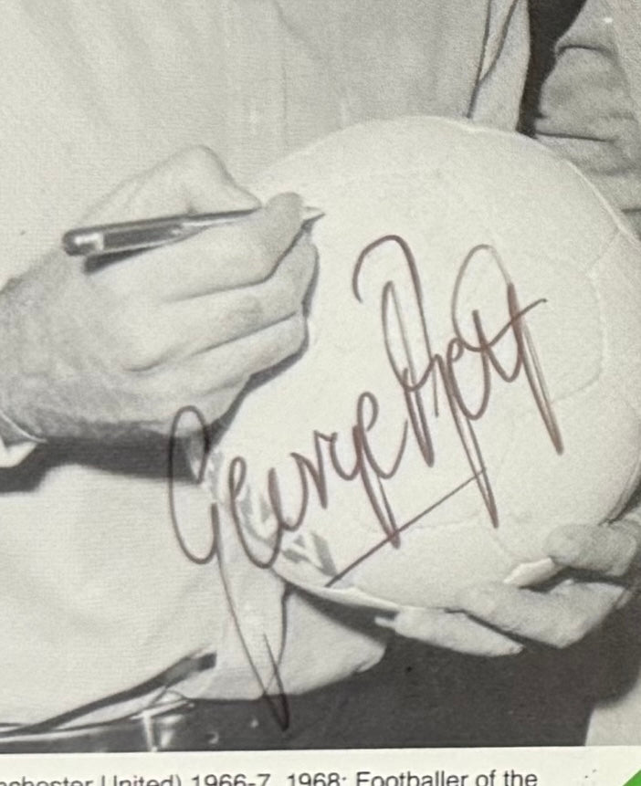 George Best, Manchester United Legend, Stunning Hand Signed Photo Card Presentation & COA