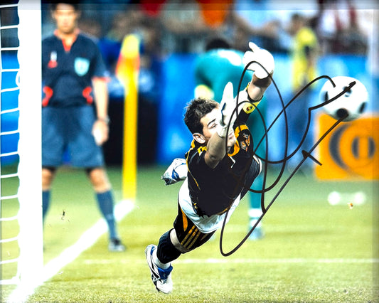 Ilker Casillas, Real Madrid, Spain Footballing Legend, Hand Signed Photo & COA