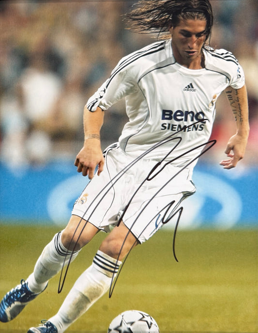 Sergio Ramos, Real Madrid, Spain Footballing Legend, Hand Signed Photo & COA