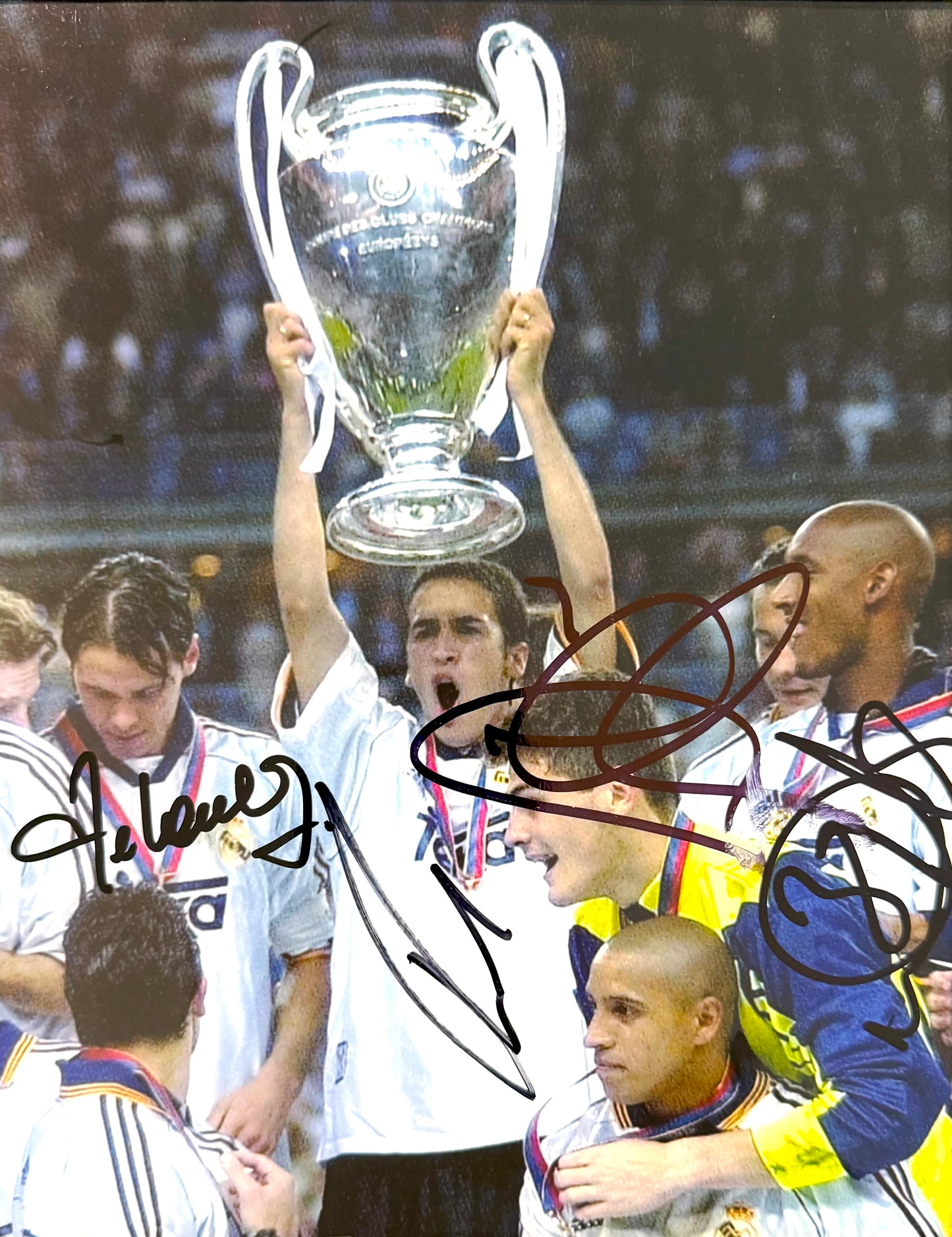 Raul, Anelka, Redondo, Real Madrid Legends, Guaranteed Hand Signed Photo & COA