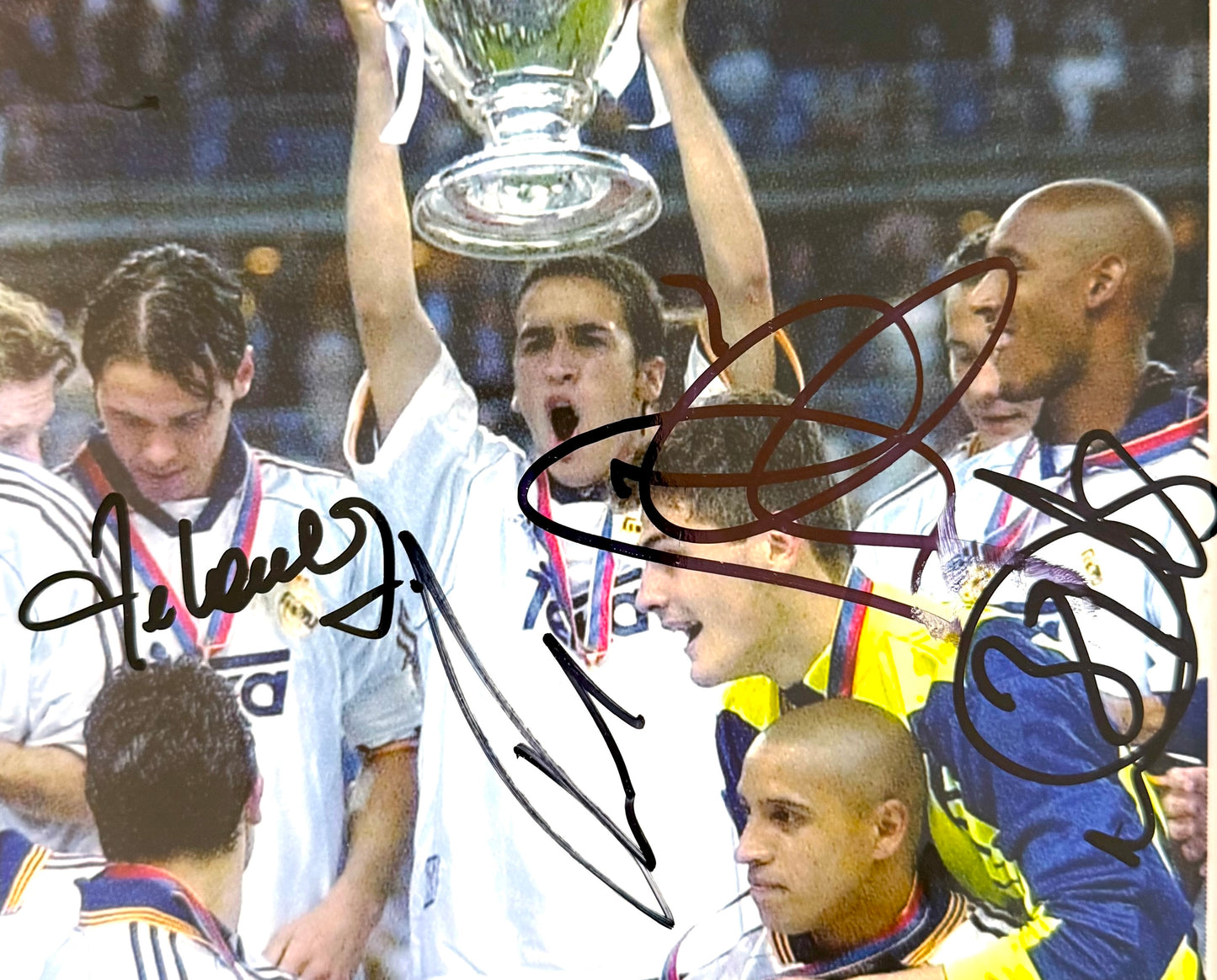 Raul, Anelka, Redondo, Real Madrid Legends, Guaranteed Hand Signed Photo & COA
