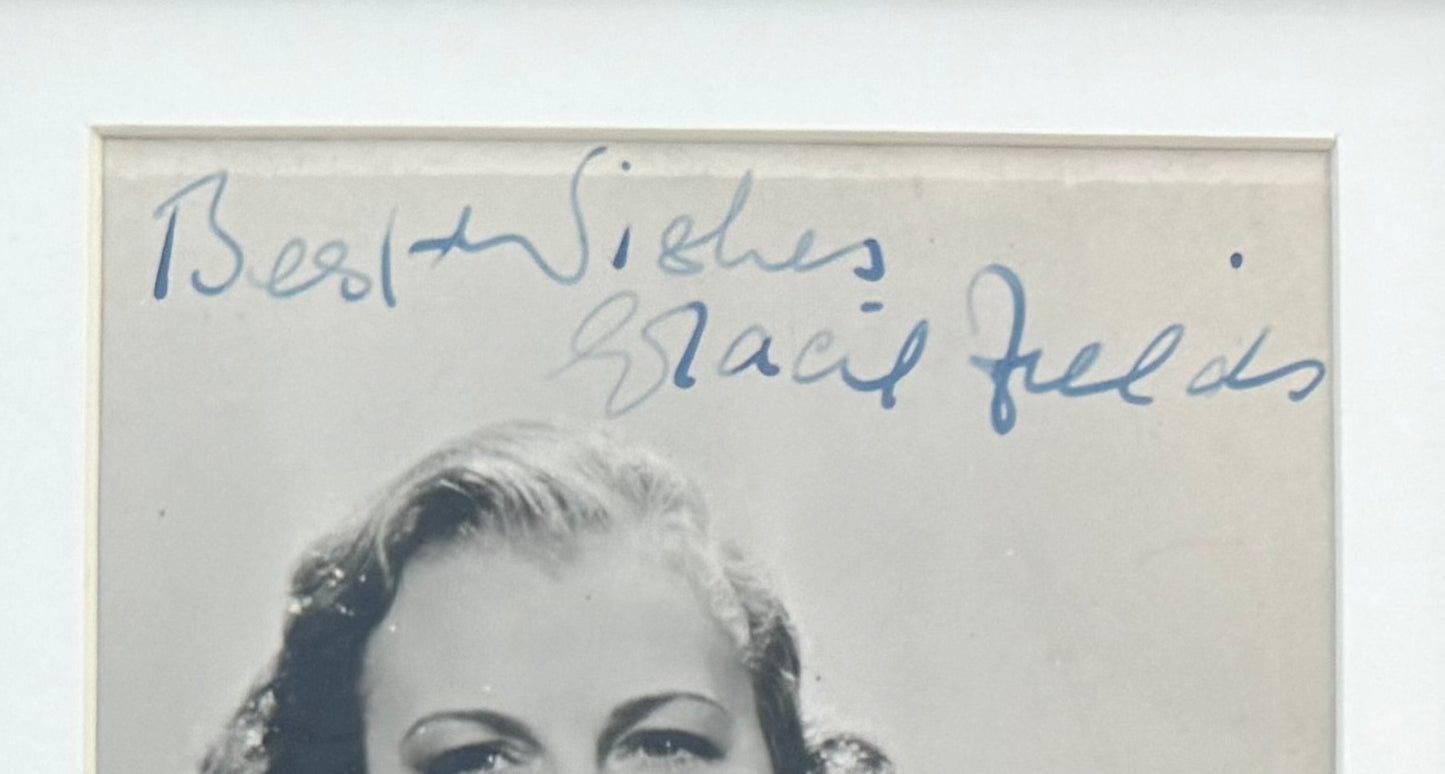 Gracie Fields, Guaranteed Hand Signed Original Framed 17 x 12cm Photo, With COA