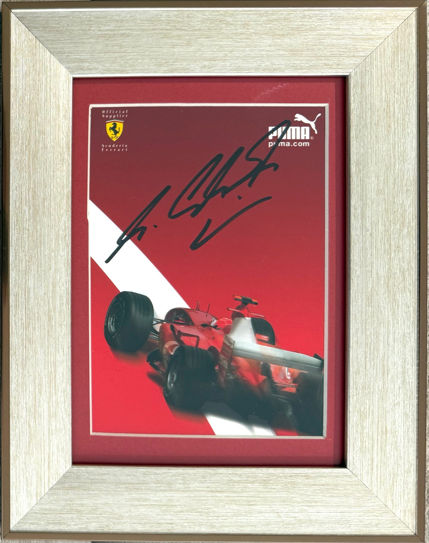 Michael Schumacher, F1 Legend, Hand Signed Framed Photo-Card Presentation With COA