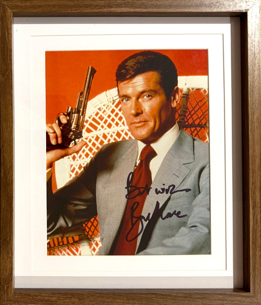 Roger Moore '007' James Bond Hand Signed Framed Photo & COA