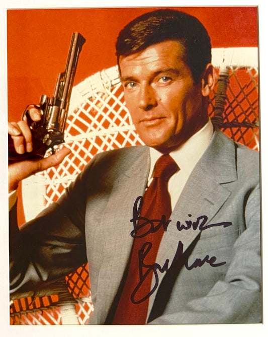 Roger Moore '007' James Bond Hand Signed Framed Photo & COA