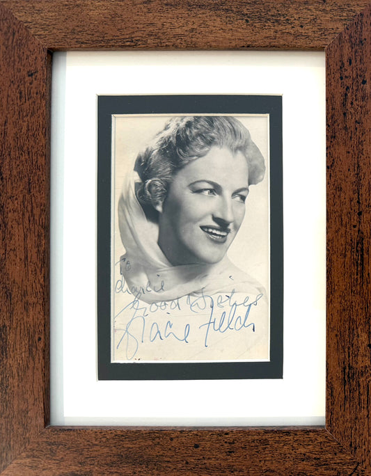 Gracie Fields, Guaranteed Hand Signed Original Framed 20cmX15cm Photo, With COA