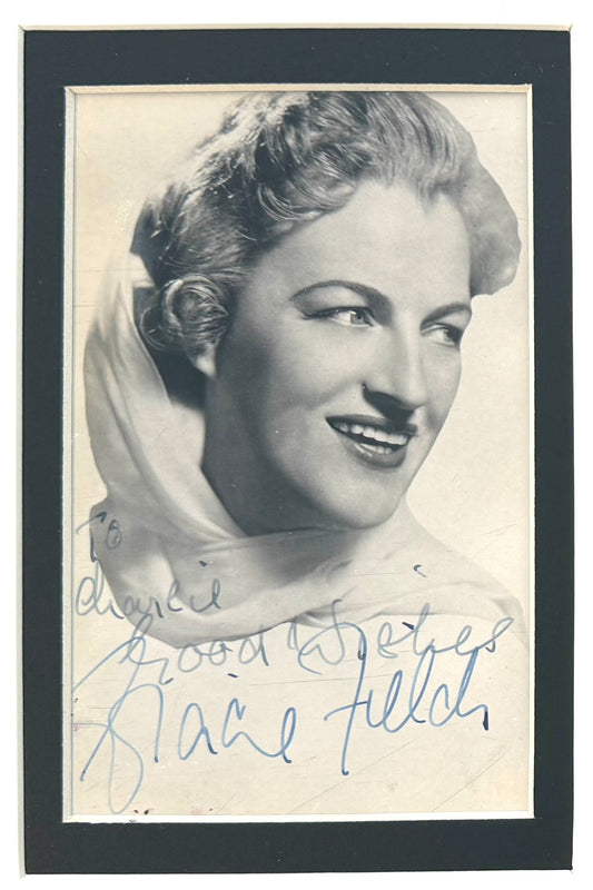Gracie Fields, Guaranteed Hand Signed Original Framed 20cmX15cm Photo, With COA