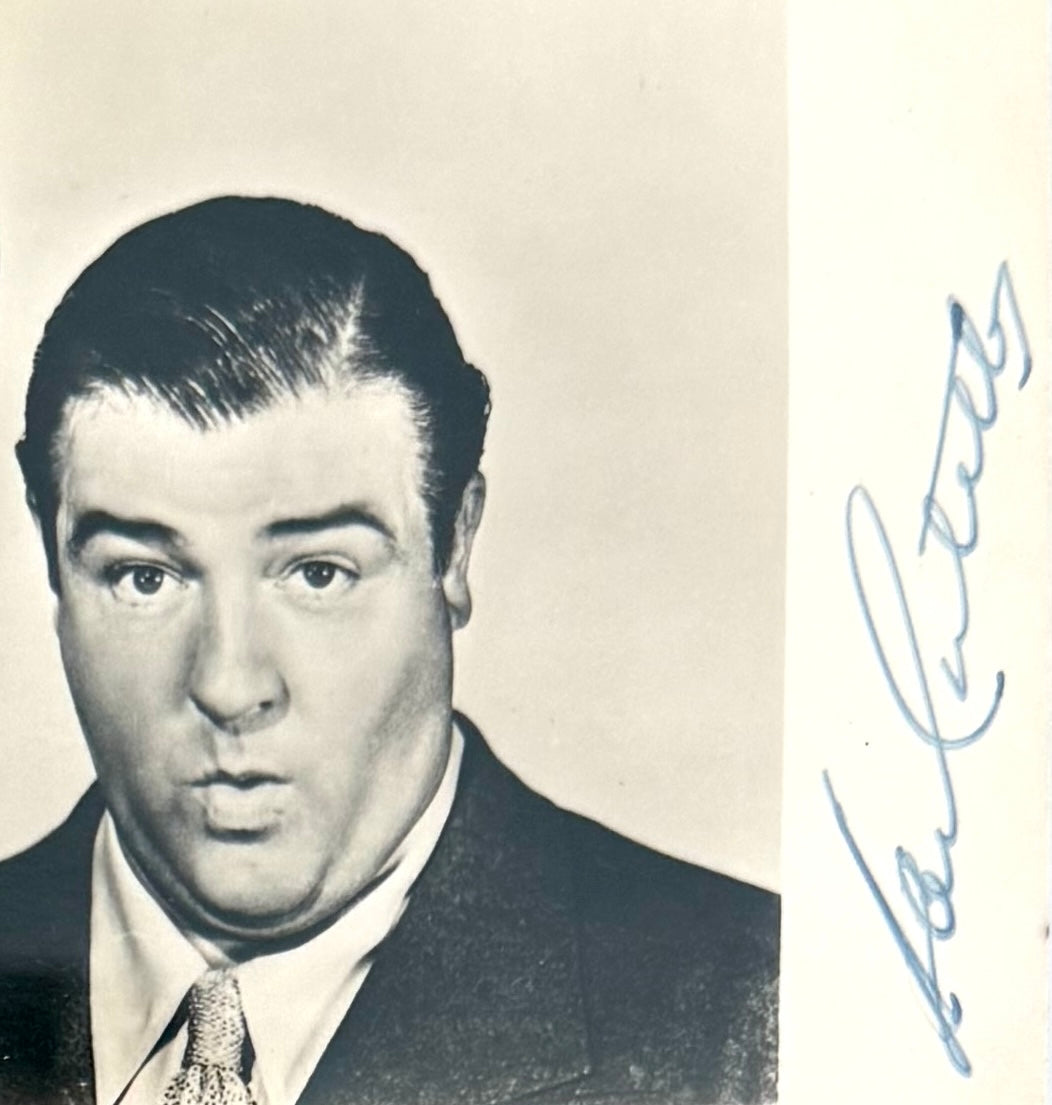 Bud Abbott, Lou Costello, Guaranteed Hand Signed Framed Original Photocard With COA