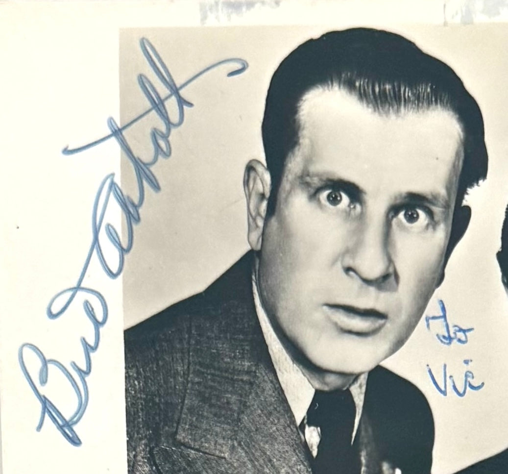 Bud Abbott, Lou Costello, Guaranteed Hand Signed Framed Original Photocard With COA
