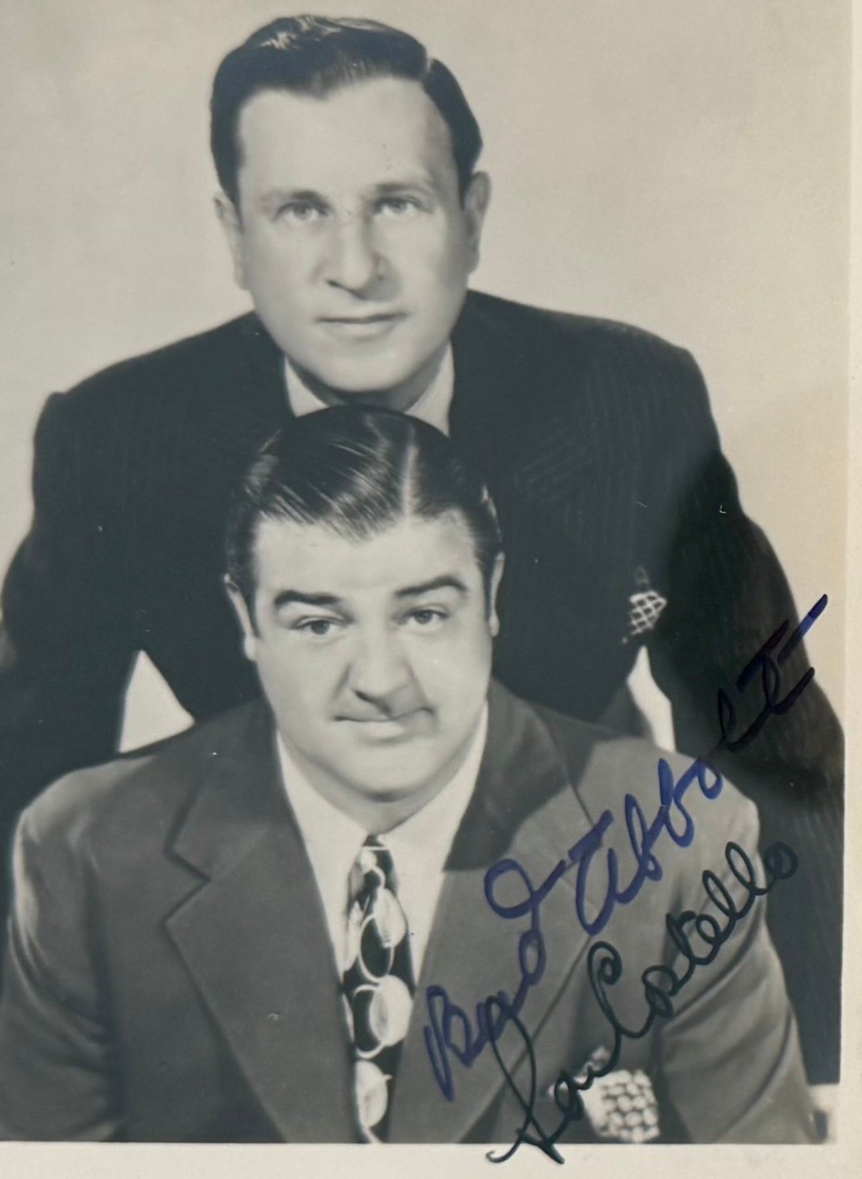Bud Abbott, Lou Costello, Guaranteed Hand Signed Framed Original Photocard With COA
