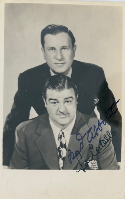 Bud Abbott, Lou Costello, Guaranteed Hand Signed Framed Original Photocard With COA