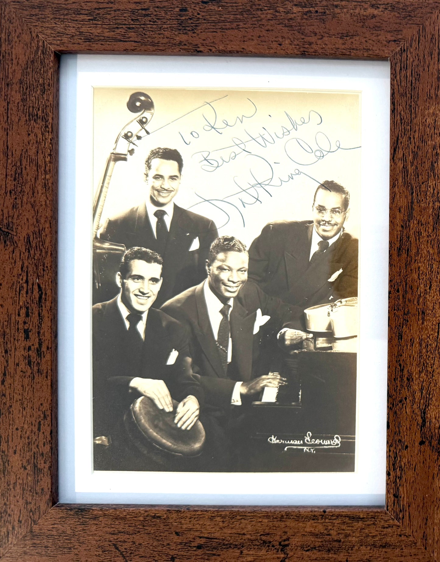 Nat King Cole, Singer, Actor, Hand Signed Framed 20cm x 15cm Original Photo & COA