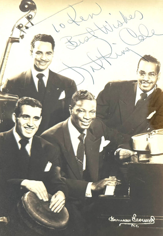 Nat King Cole, Singer, Actor, Hand Signed Framed 20cm x 15cm Original Photo & COA