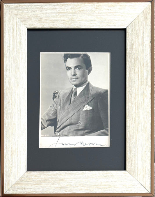 James Mason, Hand Signed Framed Mounted Card & Original Publicity Photo & COA