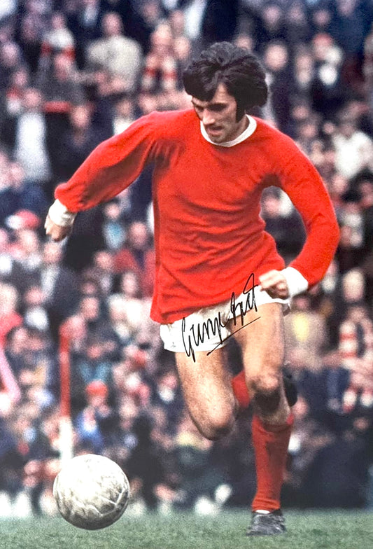 George Best, Manchester United Legend, Stunning Hand Signed Photo Poster & COA