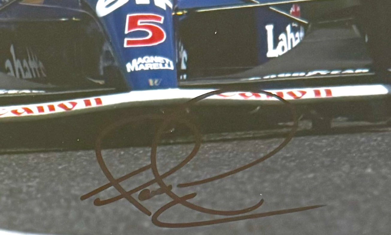 Nigel Mansell, Hand Signed Framed (30cm x 20cm) Photo Presentation & COA
