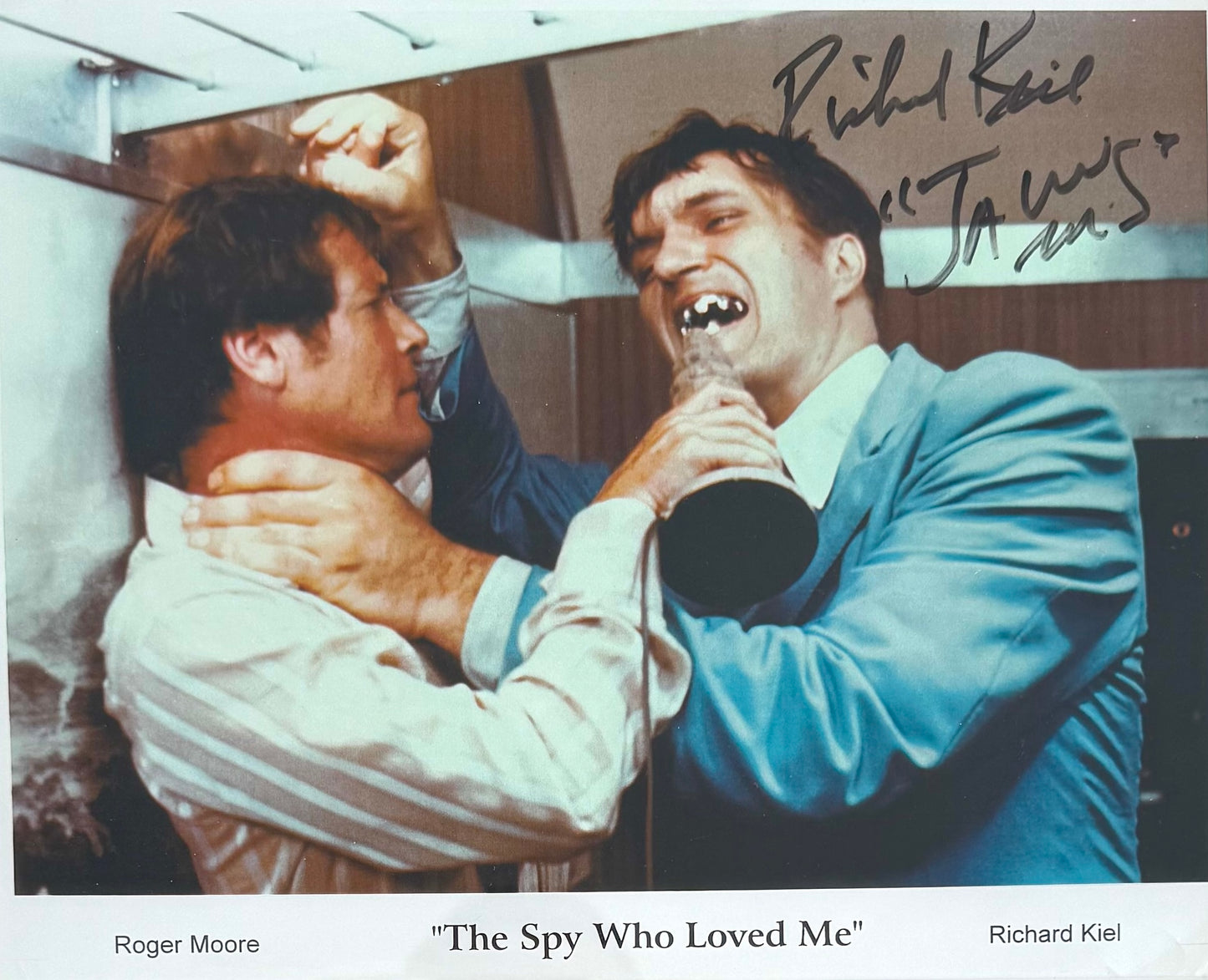 Richard Kiel 'Jaws' The Spy Who Loved Me Hand Signed Photo & COA