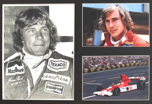 James Hunt, F1 McLaren World Champion Legend, Hand Signed Photo & COA