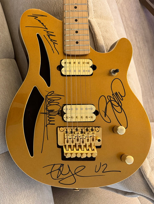 U2 - Bono, The Edge, Larry Mullen, Adam Clayton, Hand Signed Guitar & COA