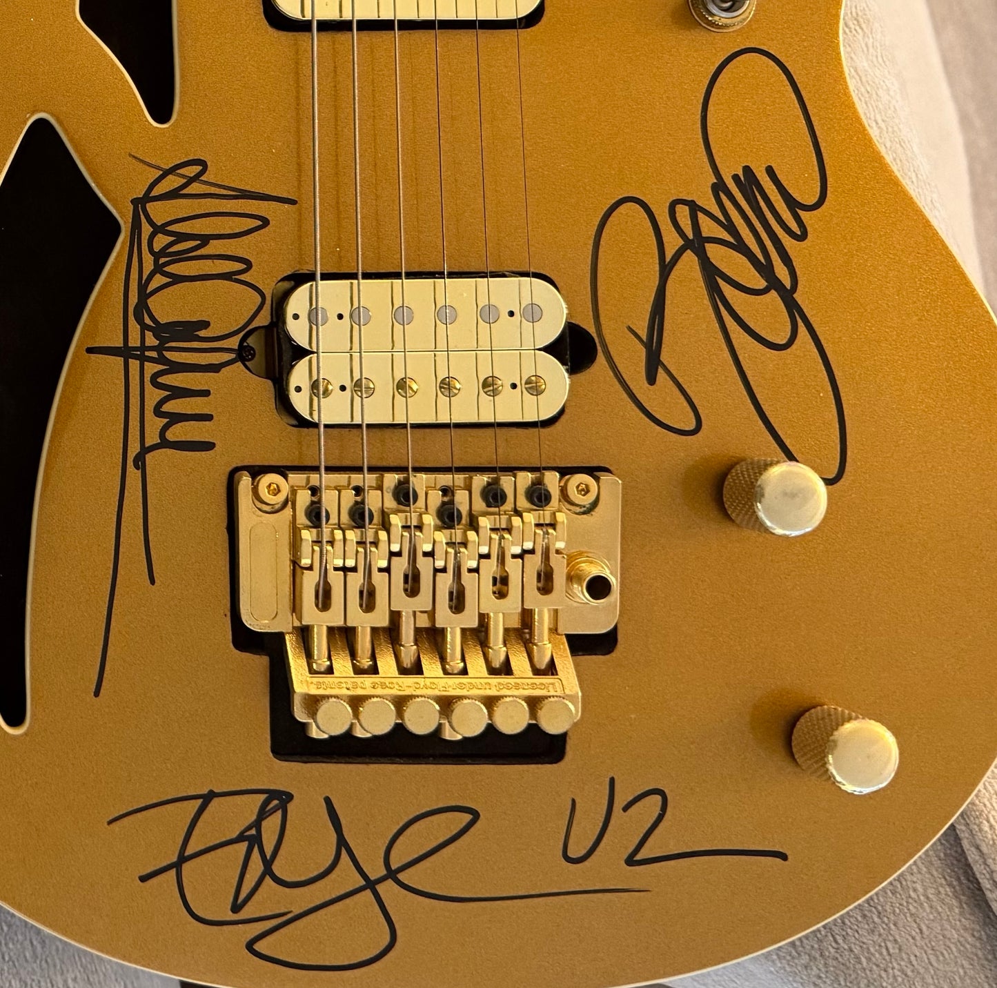 U2 - Bono, The Edge, Larry Mullen, Adam Clayton, Hand Signed Guitar & COA