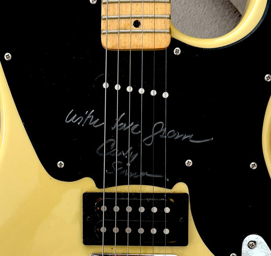 Carly Simon, Singer, Songwriting Legend, Hand Signed Guitar & VH1 SVP GM COA
