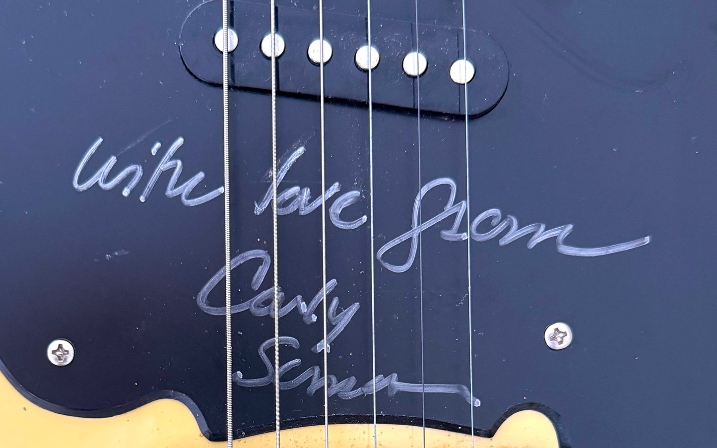 Carly Simon, Singer, Songwriting Legend, Hand Signed Guitar & VH1 SVP GM COA