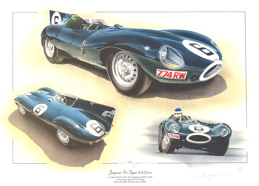 Le Mans 1955 Christopher Dugan (artist) Hand Signed Limited Edition Print & COA