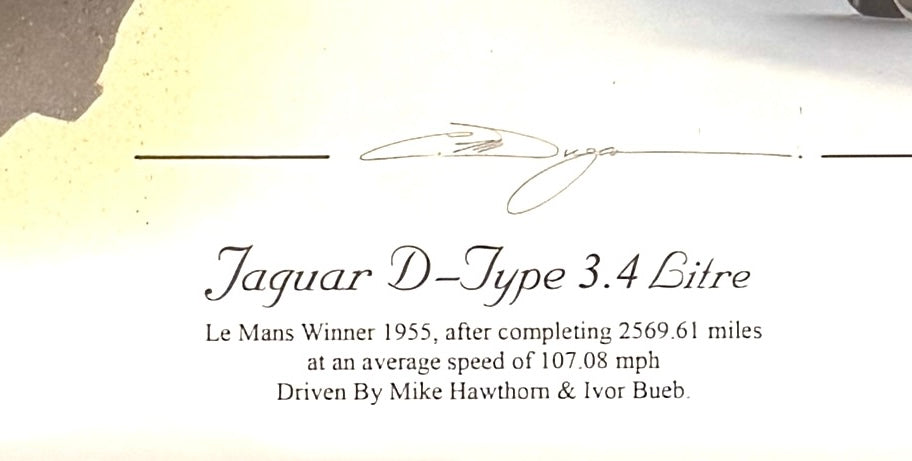 Le Mans 1955 Christopher Dugan (artist) Hand Signed Limited Edition Print & COA
