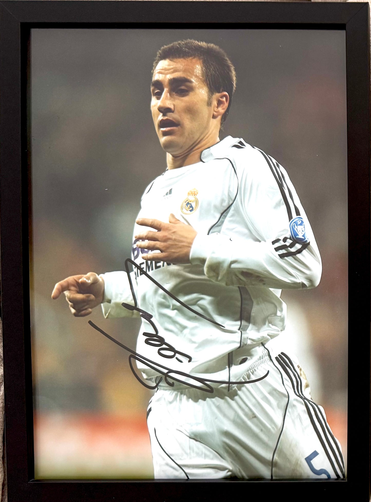 Fabio Cannavaro, Real Madrid, Italian Footballing Legend, Hand Signed Photo & COA