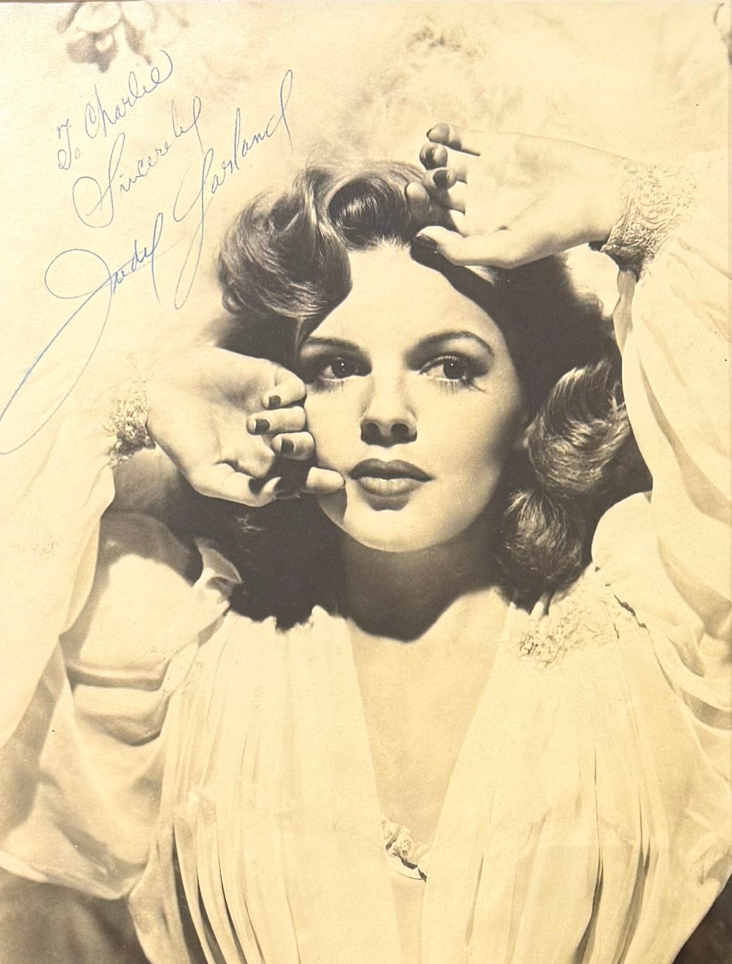 Judy Garland, 'Wizard of Oz' Oscar Winning Actress, Hand Signed Photo & COA