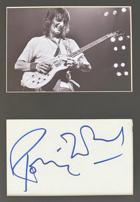 Ronnie Wood, Rolling Stones Guitarist, Hand Signed Card Presentation & AFTAL Member COA