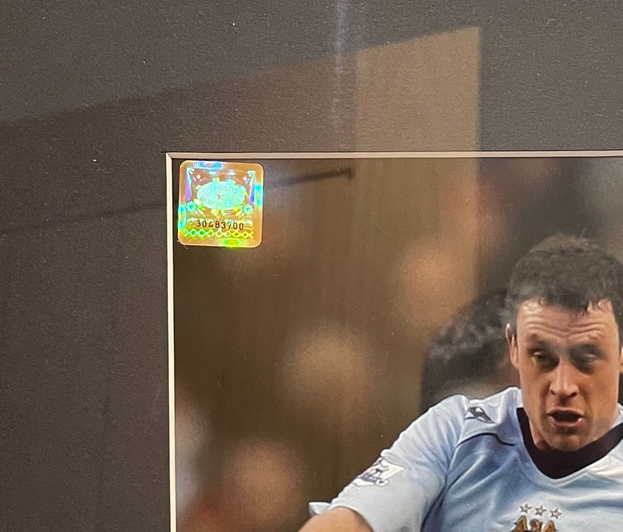 WAYNE BRIDGE MANCHESTER CITY HAND SIGNED FRAMED PHOTO WITH COA