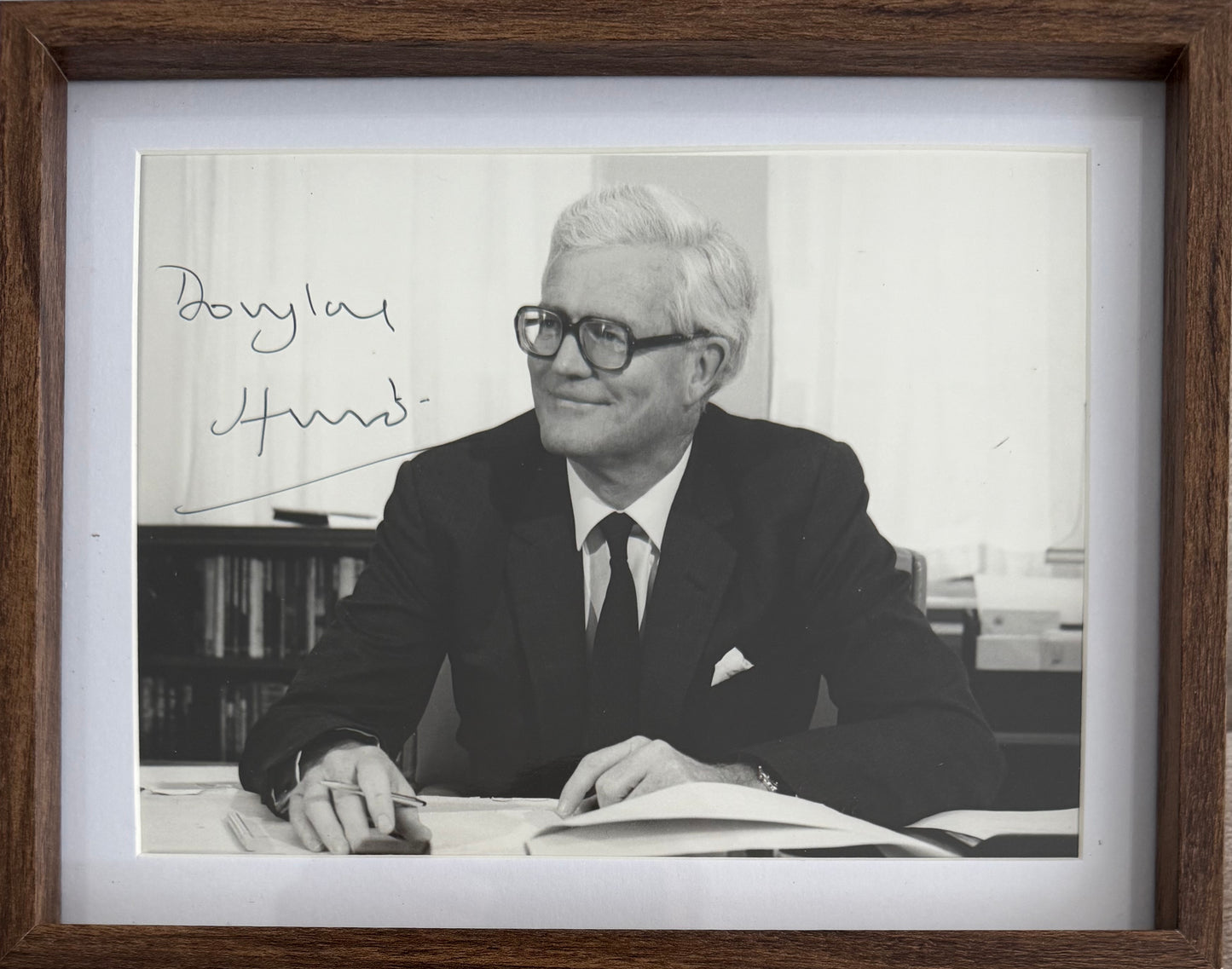 Douglas Hurd, Former British Minister, Hand Signed Photo with COA