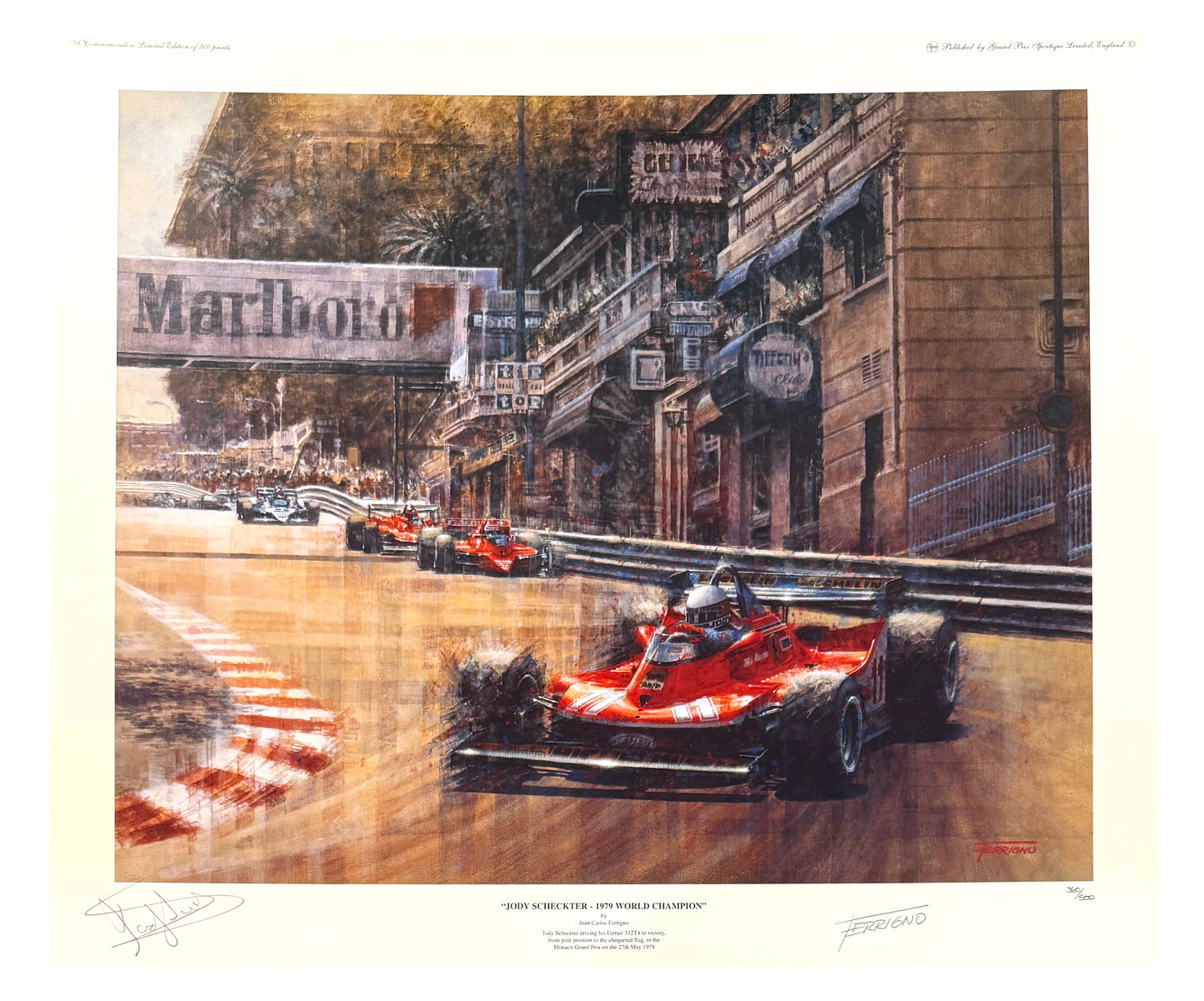 Jody Scheckter, Ferrari F1 World Champion, Hand Signed Ltd Edition Print & COA