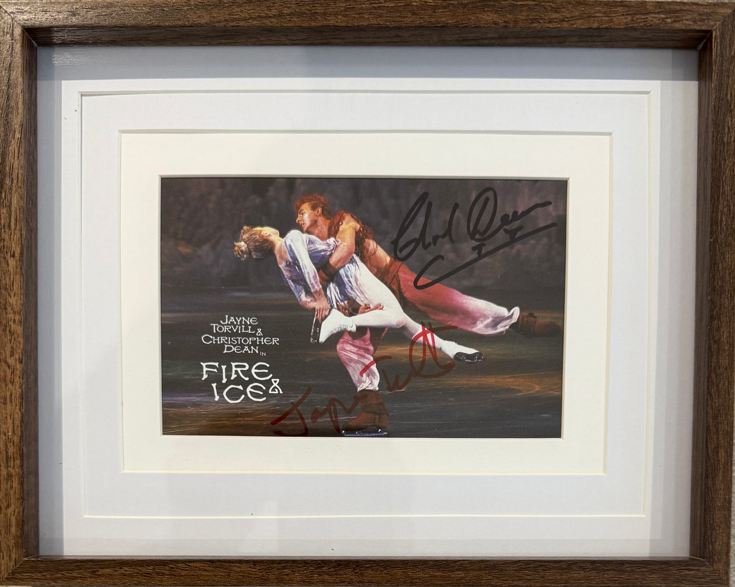 Torvill And Dean, Hand Signed Framed (18cm x 13cm) Photocard Presentation & COA