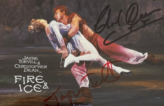 Torvill And Dean, Hand Signed Framed (18cm x 13cm) Photocard Presentation & COA