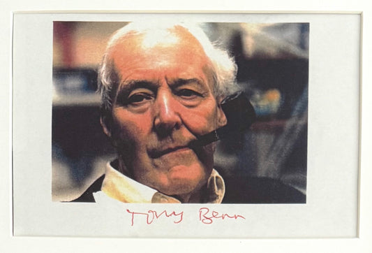 Tony Benn, Former Labour Party Minister, Hand Signed Magazine Photo With COA