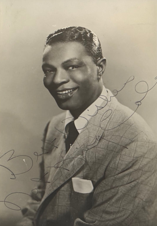 Nat King Cole, Singer, Actor, Hand Signed Framed 20cm x 15cm Original Photo & COA