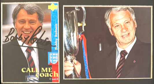 Bobby Robson Hand Signed Trading Card Presentation & COA