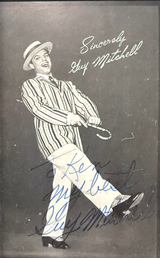 Guy Mitchell, Hand Signed Framed 15cm x 10cm Photo Presentation & COA