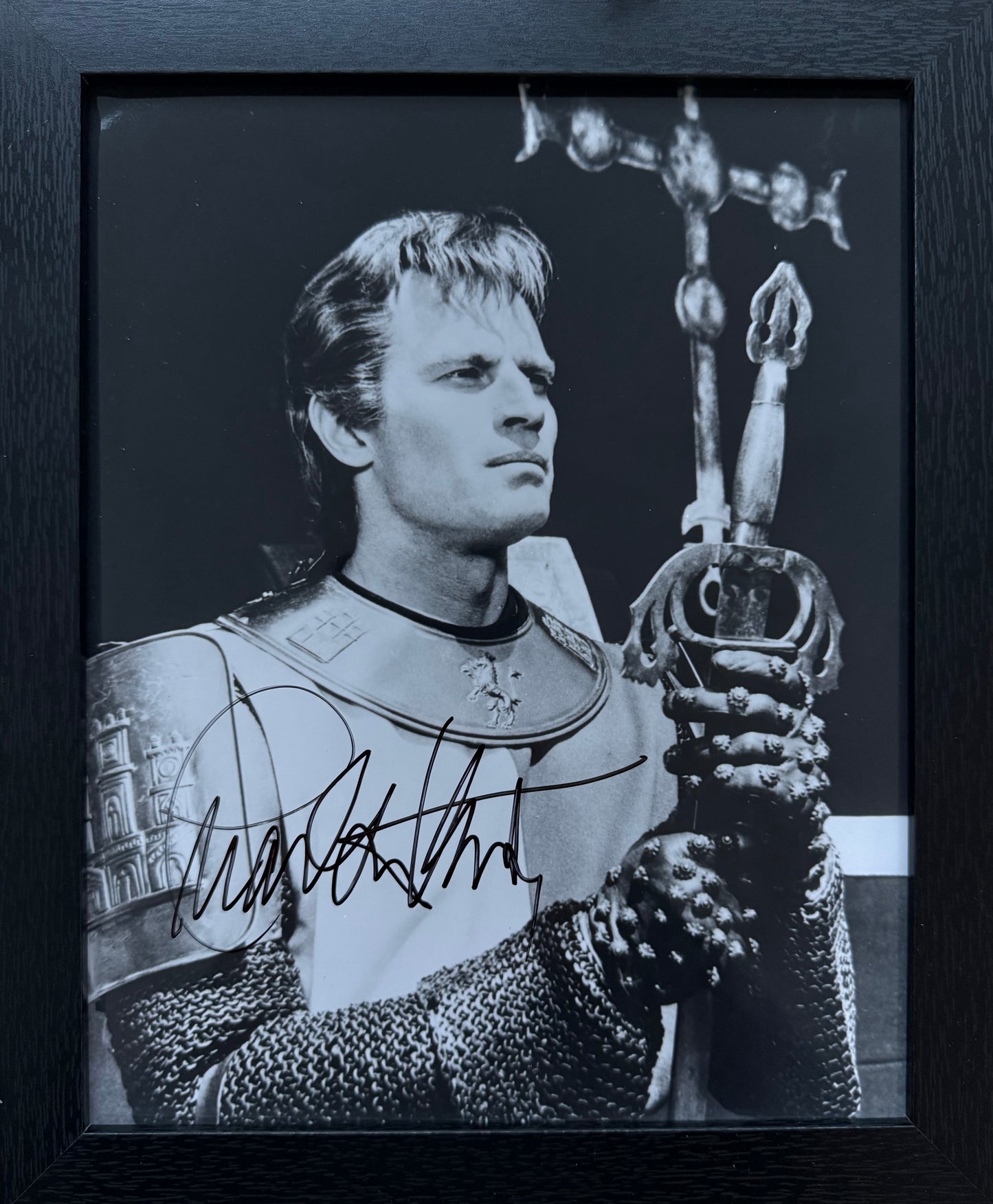 Charlton Heston Hand Signed 'El Cid' Framed Publicity Photo With COA