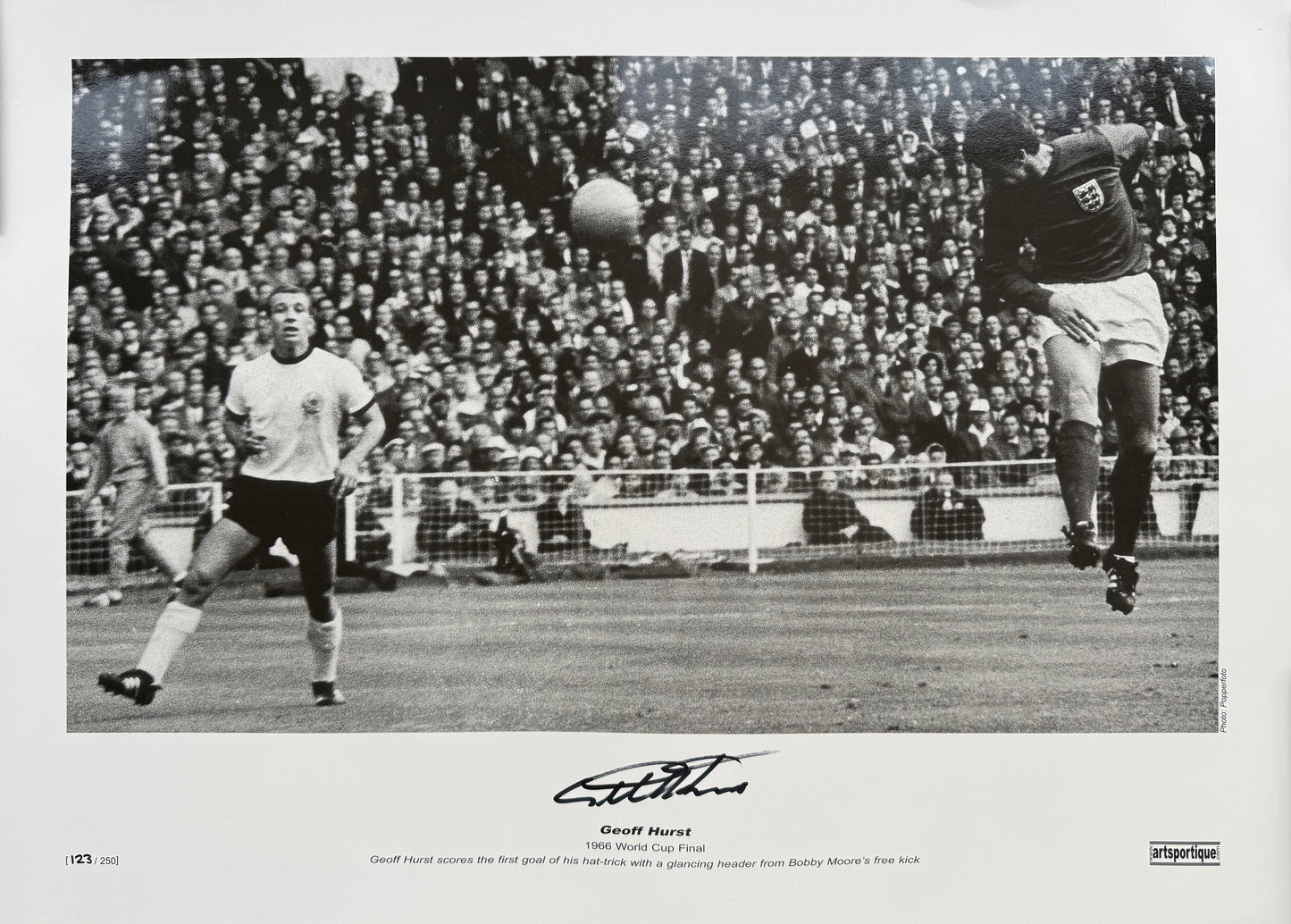Sir Geoff Hurst Hand Signed Limited Edition Photo & AFTAL COA