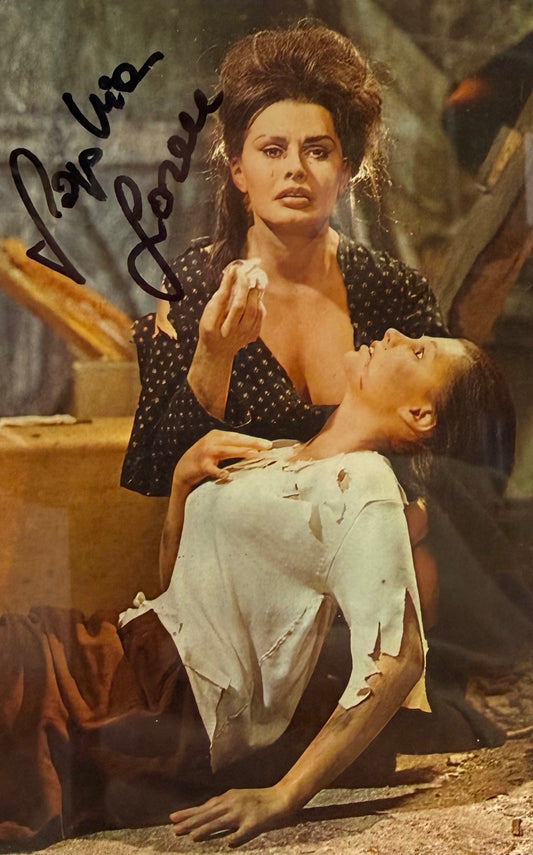 Sophia Loren, Guaranteed Hand Signed Framed (15 x 10cm) Photo With COA