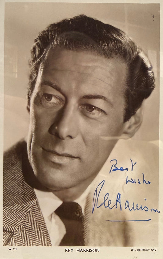 Rex Harrison, Hand Signed Original Publicity Photo & COA