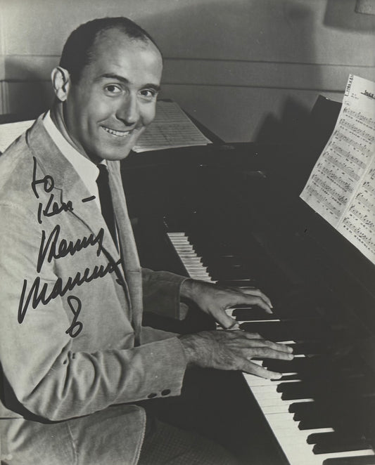 Henry Mancini, Film Composer, Hand Signed Framed 25cm x 20cm Photo Presentation & COA