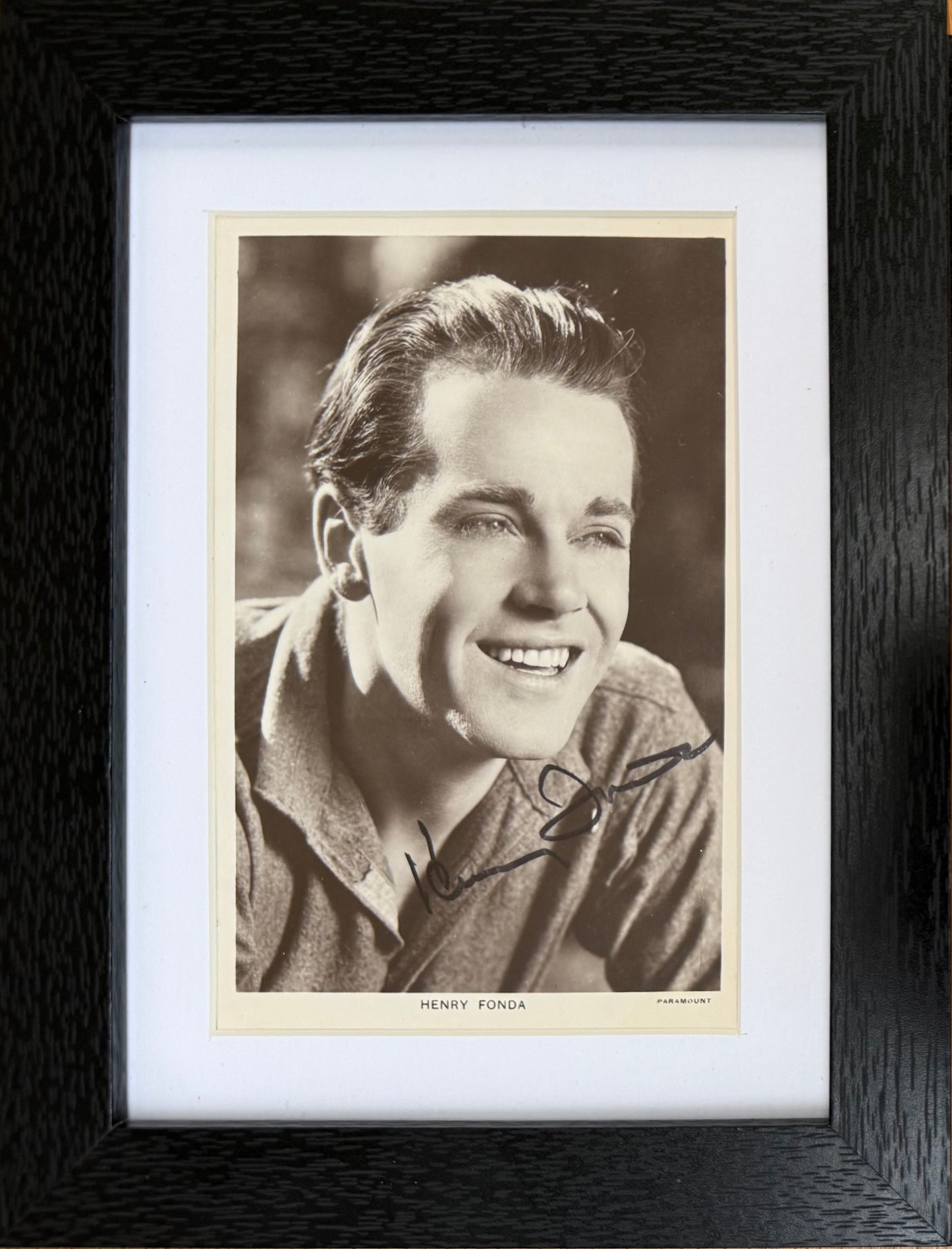 Henry Fonda, Hand Signed Publicity Photo With COA