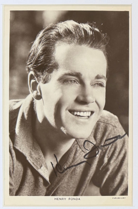 Henry Fonda, Hand Signed Publicity Photo With COA
