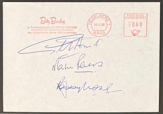 Moore, Hurst, Peters, West Ham United Legends Guaranteed Hand Signed First Day Cover Presentation & COA